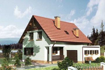  Projekt domu Fabian (KRD1060) - projekt domu parterowego z poddaszem - Zdjęcie 2