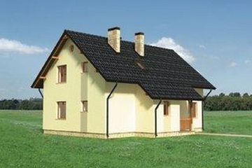  Projekt domu Irys - murowana – ceramika (KRD1082) - projekt domu parterowego z poddaszem - Zdjęcie 2