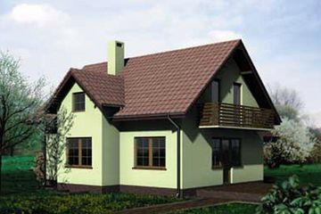  Projekt domu KOLIBA II (KRD1115) - projekt domu parterowego z poddaszem - Zdjęcie 1