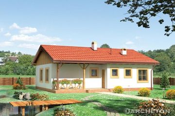  Projekt domu Kruszyna - szkielet drewniany lekki (KRD1127) - projekt domu parterowego - Zdjęcie 2