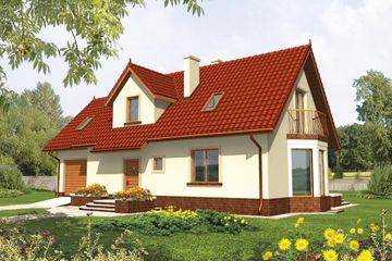  Projekt domu Megi II (WRC1020) - projekt domu parterowego z poddaszem - Zdjęcie 1