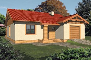  Projekt domu Malina (w. II) (WRC1166) - projekt domu parterowego - Zdjęcie 2