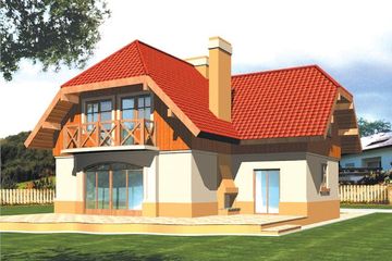  Projekt domu Malwina (WRC1168) - projekt domu parterowego z poddaszem - Zdjęcie 1