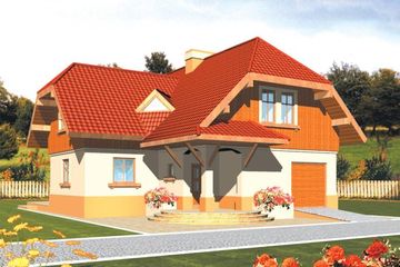  Projekt domu Malwina (WRC1168) - projekt domu parterowego z poddaszem - Zdjęcie 2