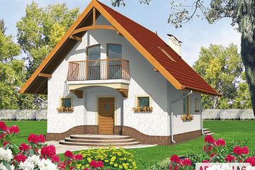  Projekt domu Ziutka (e. I) (WRC1220) - projekt domu parterowego z poddaszem - Zdjęcie 1