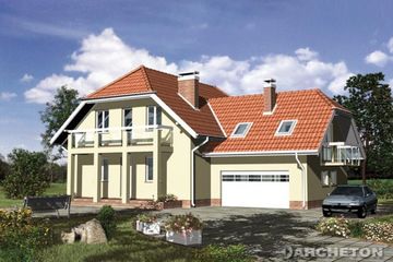  Projekt domu Opoka (KRD1171) - projekt domu parterowego z poddaszem - Zdjęcie 2