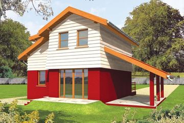  Projekt domu Raja (WRC1261) - projekt domu parterowego z poddaszem - Zdjęcie 2