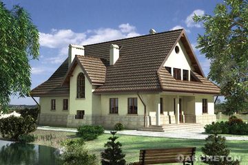  Projekt domu Orlik - murowana – beton komórkowy (KRD1174) - projekt domu parterowego z poddaszem - Zdjęcie 2