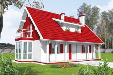  Projekt domu Radochna (WRC1298) - projekt domu parterowego z poddaszem - Zdjęcie 1