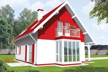  Projekt domu Radochna (WRC1298) - projekt domu parterowego z poddaszem - Zdjęcie 2