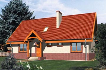  Projekt domu Ruda (w. II) (WRC1333) - projekt domu parterowego z poddaszem - Zdjęcie 2