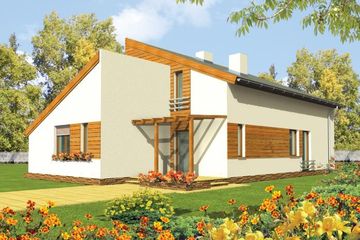  Projekt domu Darma (WRC1363) - projekt domu parterowego z poddaszem - Zdjęcie 1