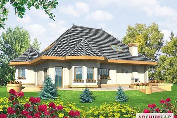  Projekt domu Esmeralda mała (WRC1392) - projekt domu parterowego z poddaszem - Zdjęcie 2