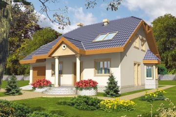  Projekt domu DO USUNIĘCIA Bianka (G1) (WRC1480) - projekt domu parterowego z poddaszem - Zdjęcie 1
