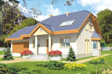  Projekt domu DO USUNIĘCIA Bianka (G2) (WRC1481) - projekt domu parterowego z poddaszem - Zdjęcie 1