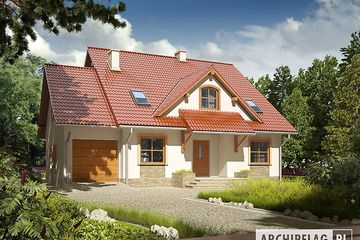  Projekt domu Judyta (WRC1519) - projekt domu parterowego z poddaszem - Zdjęcie 1