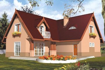  Projekt domu Jolanta (WRC1537) - projekt domu parterowego z poddaszem - Zdjęcie 1