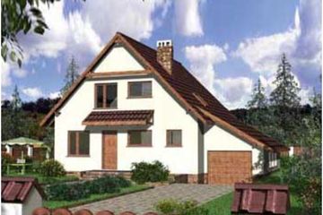  Projekt domu ASTER 2 (KRD1017) - projekt domu parterowego z poddaszem - Zdjęcie 1