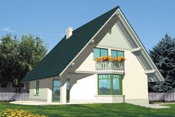  Projekt domu Hania (w. II) (WRC1617) - projekt domu parterowego z poddaszem - Zdjęcie 1