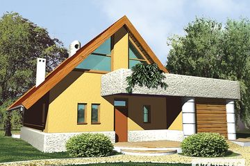  Projekt domu Fred (WRC1632) - projekt domu parterowego z poddaszem - Zdjęcie 2