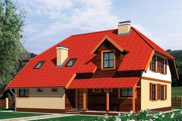  Projekt domu Gabriela (WRC1637) - projekt domu parterowego z poddaszem - Zdjęcie 1