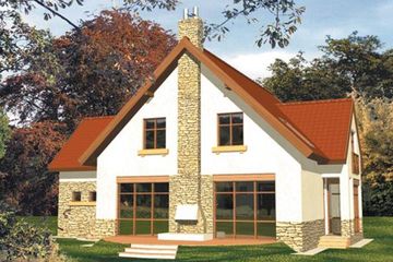  Projekt domu Helena (WRC1668) - projekt domu parterowego z poddaszem - Zdjęcie 2