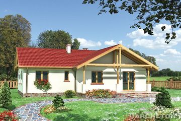  Projekt domu Tarnina - murowana – ceramika (KRD1230) - projekt domu parterowego - Zdjęcie 1
