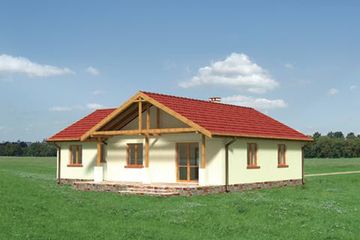  Projekt domu Tarnina - murowana – ceramika (KRD1230) - projekt domu parterowego - Zdjęcie 2