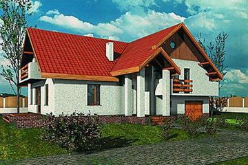  Projekt domu UROCZYSKO (KRD1241) - projekt domu parterowego z poddaszem - Zdjęcie 1