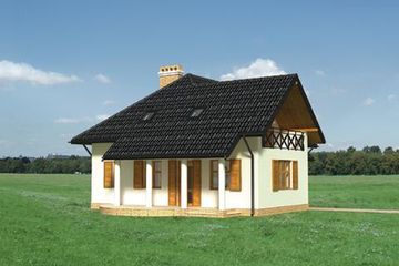  Projekt domu Iga - murowana – ceramika (KRD1276) - projekt domu parterowego z poddaszem - Zdjęcie 2