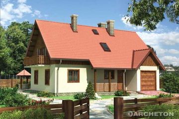  Projekt domu LUBOMIR (KRD1281) - projekt domu parterowego z poddaszem - Zdjęcie 2