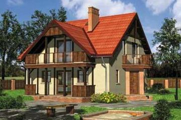  Projekt domu OGNIK (KRD1284) - projekt domu parterowego z poddaszem - Zdjęcie 1