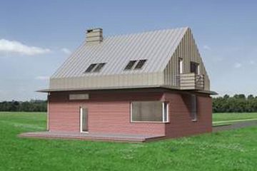  Projekt domu Tytan (KRD1588) - projekt domu parterowego z poddaszem - Zdjęcie 2