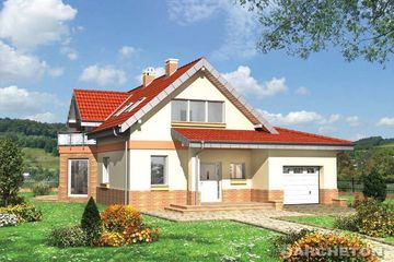  Projekt domu Tukan Midi - murowana - beton komórkowy (KRD1671) - projekt domu parterowego z poddaszem - Zdjęcie 1