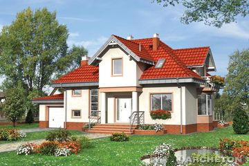  Projekt domu Klara Karo (KRD1682) - projekt domu parterowego z poddaszem - Zdjęcie 1