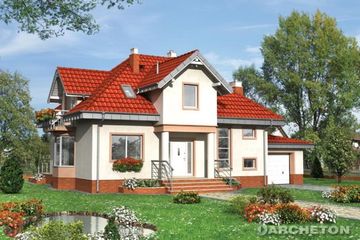  Projekt domu Klara Karo (KRD1682) - projekt domu parterowego z poddaszem - Zdjęcie 2