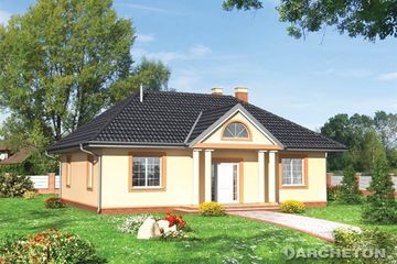  Projekt domu Aneta - szkielet drewniany prefabryk. (KRD1743) - projekt domu parterowego - Zdjęcie 1