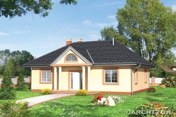  Projekt domu Aneta - szkielet drewniany prefabryk. (KRD1743) - projekt domu parterowego - Zdjęcie 2