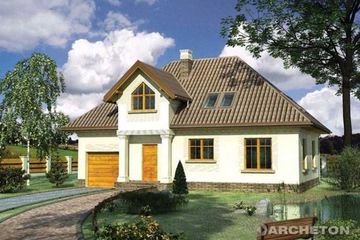  Projekt domu Wesele (ms) (KRD1847) - projekt domu parterowego z poddaszem - Zdjęcie 2