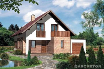  Projekt domu Rafa (KRD1902) - projekt domu parterowego z poddaszem - Zdjęcie 1