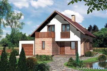  Projekt domu Rafa (KRD1902) - projekt domu parterowego z poddaszem - Zdjęcie 2