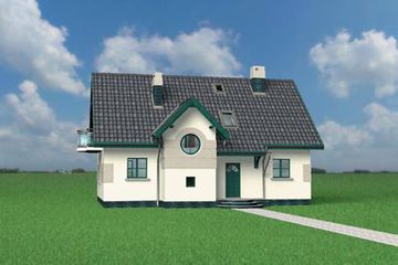  Projekt domu Borsuk - murowana – ceramika (KRD1030) - projekt domu parterowego z poddaszem - Zdjęcie 2