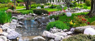 Sucha rzeka w ogrodzie