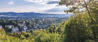 Widok na Kudowę-Zdrój z lotu ptaka