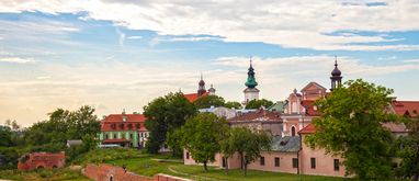 Widok z powietrza na stare miasto w Zamościu