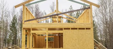 Przekrój ściany szkieletowej