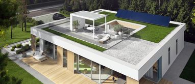 Jak zagospodarować płaski dach projekt domu WSA1017