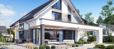 pergola tarasowa projekt domu Amber WAH2122