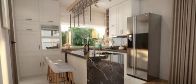 wyspa kuchenna projekt domu Domena 124 C