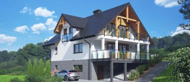 dom na skarpie - Projekt domu Świdnica 45 m KRP2561